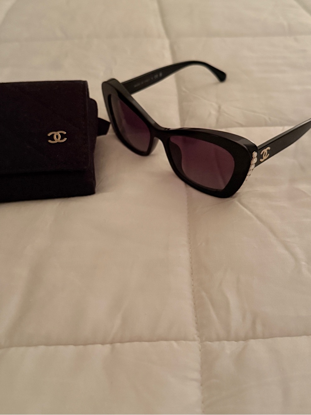 Chanel Black Cat-Eye Sunglasses 56mm